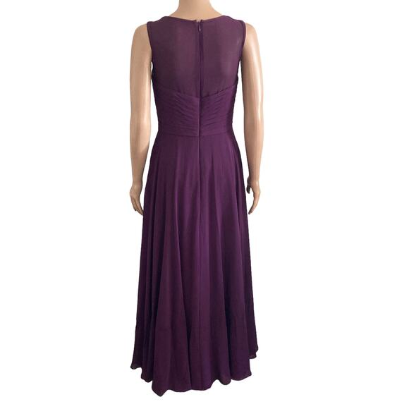 Azazie Halter Dress Womens 4 Purple Grape Long Gown Formal Floor Length - Picture 12 of 13